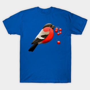 Lovely Red Bird With Fruits T-Shirt